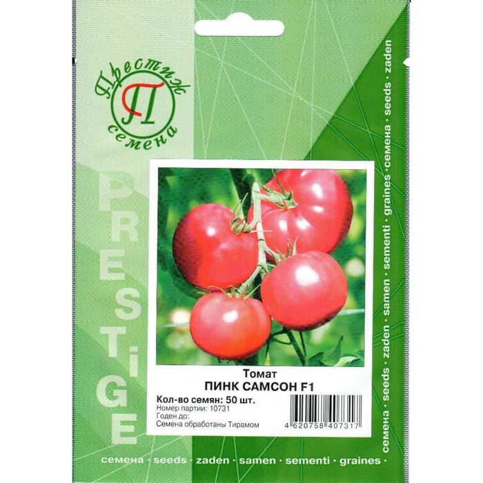 Томат пинк самсон f1: характеристика и описание сорта, отзывы об урожайности помидоров, фото семян