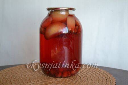 Яблочный компот из свежих яблок на зиму в 3-х литровой банке