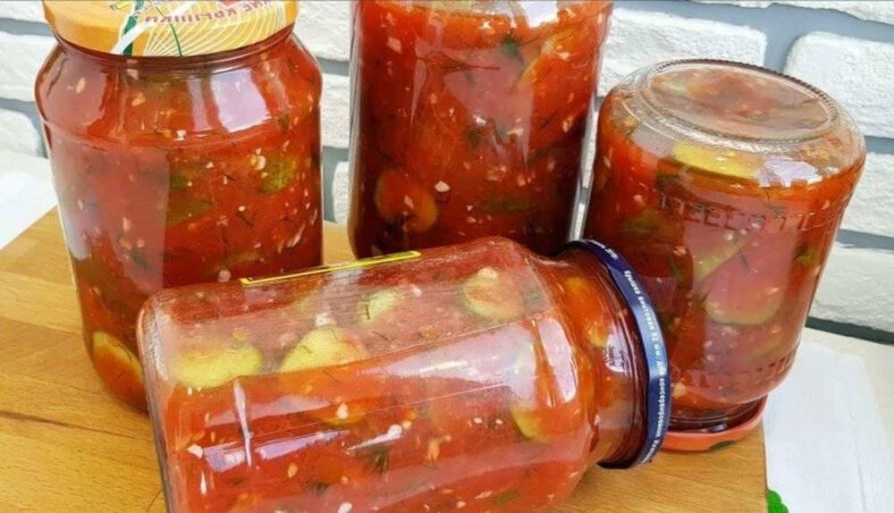 Огурцы в томатной заливке на зиму – 8 обалденных рецептов в банках с пошаговыми фото