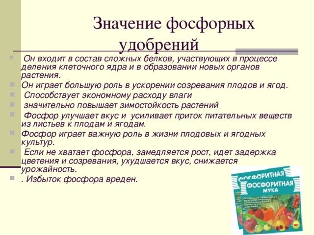 Фосфорные удобрения: применение, дозировка, виды - дачные советы.ру