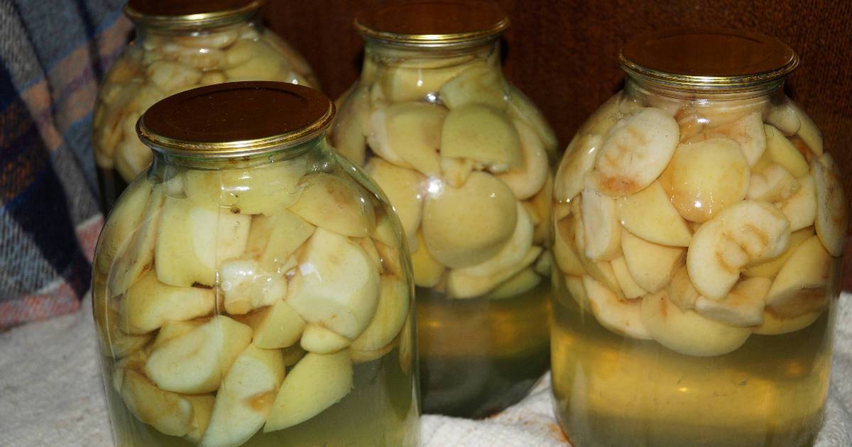 Компот из свежих яблок на зиму:рецепты без стерилизации