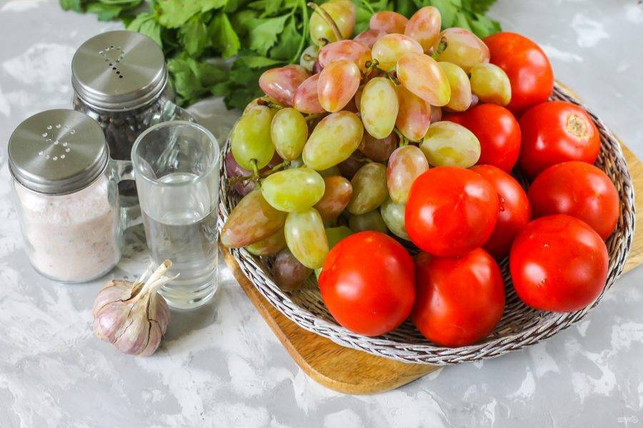 Помидоры с виноградом на зиму – оригинальный рецепт пикантной закуски. как приготовить помидоры с виноградом на зиму