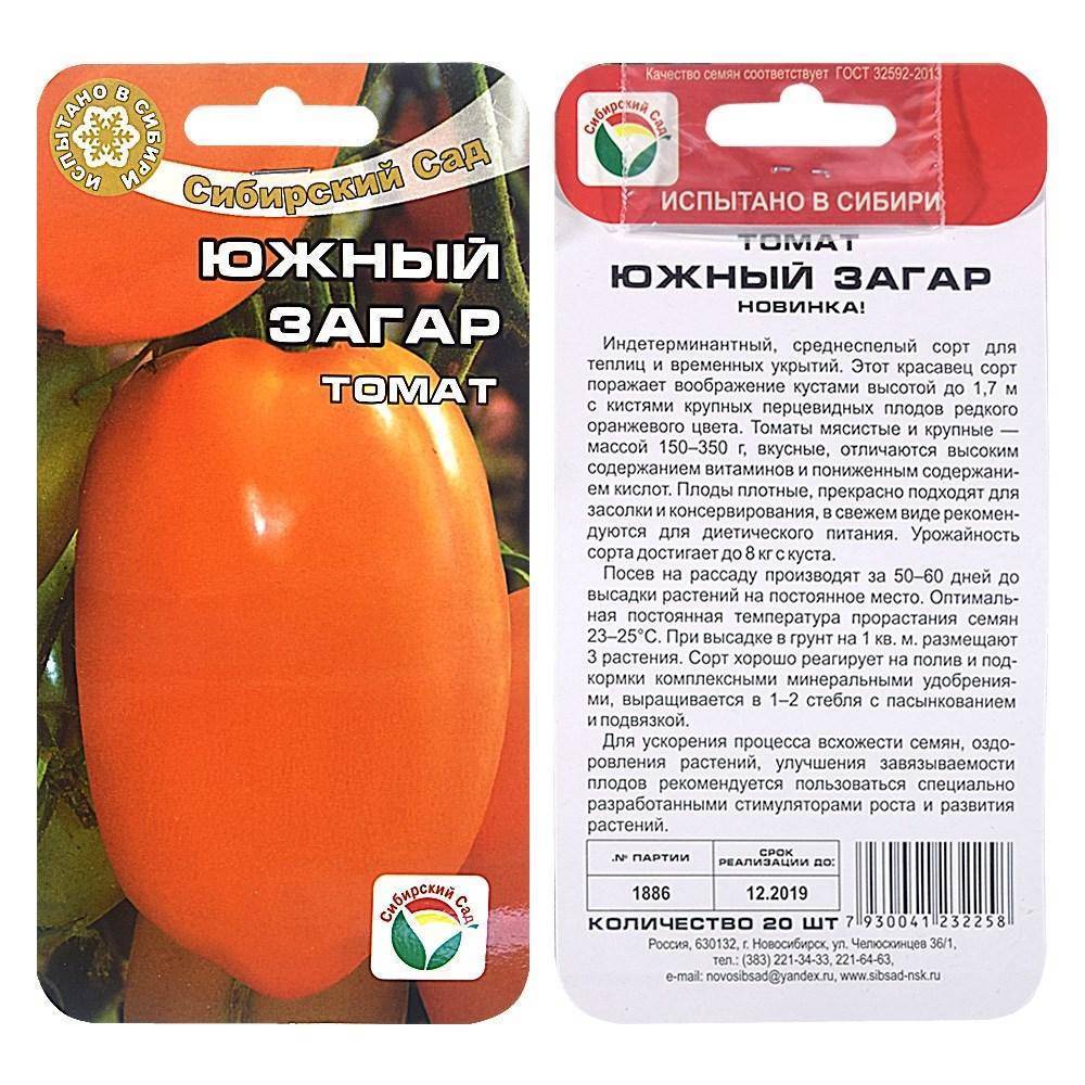 Описание оранжевых томатов Южный загар и выращивание сорта из рассады