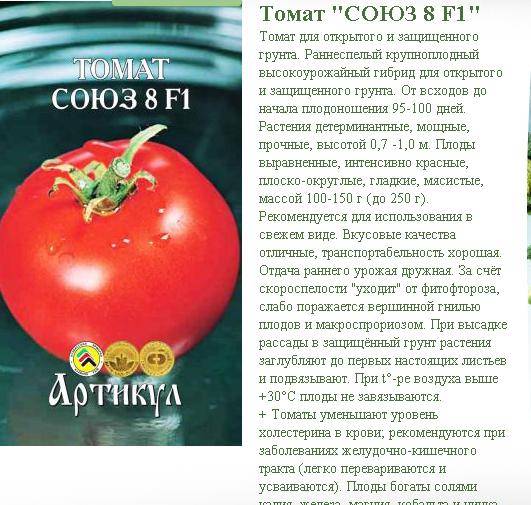 Томат союз 8: отзывы (5), фото урожайность | tomatland.ru