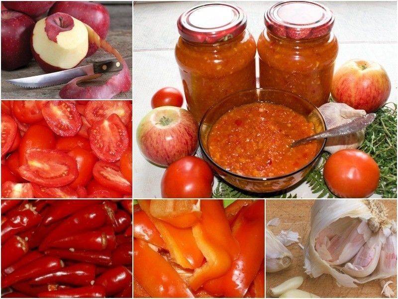 Лучшие рецепты приготовления аджики с яблоками и помидорами на зиму