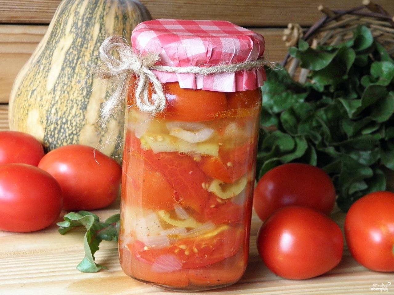 Салаты из помидоров на зиму без стерилизации: простые рецепты с фото