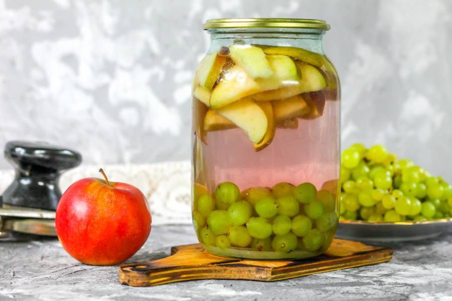 Компот из яблок на зиму на 3 литровую банку - простые рецепты