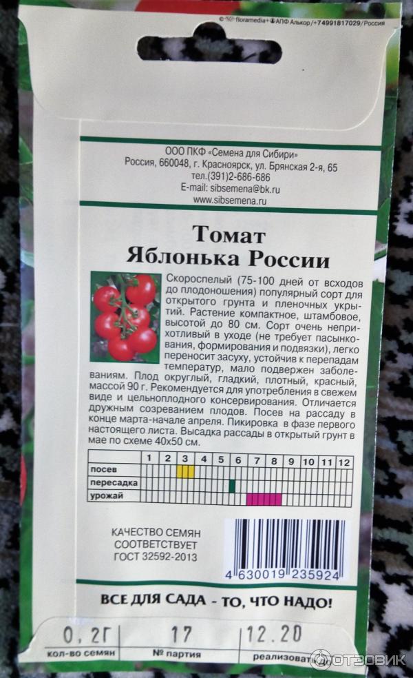 ✅ яблонька россии: описание сорта томата, характеристики помидоров, посев