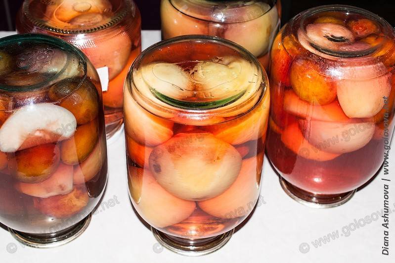 Компот из персиков на 3 литровую банку на зиму - 5 простых рецептов с фото пошагово